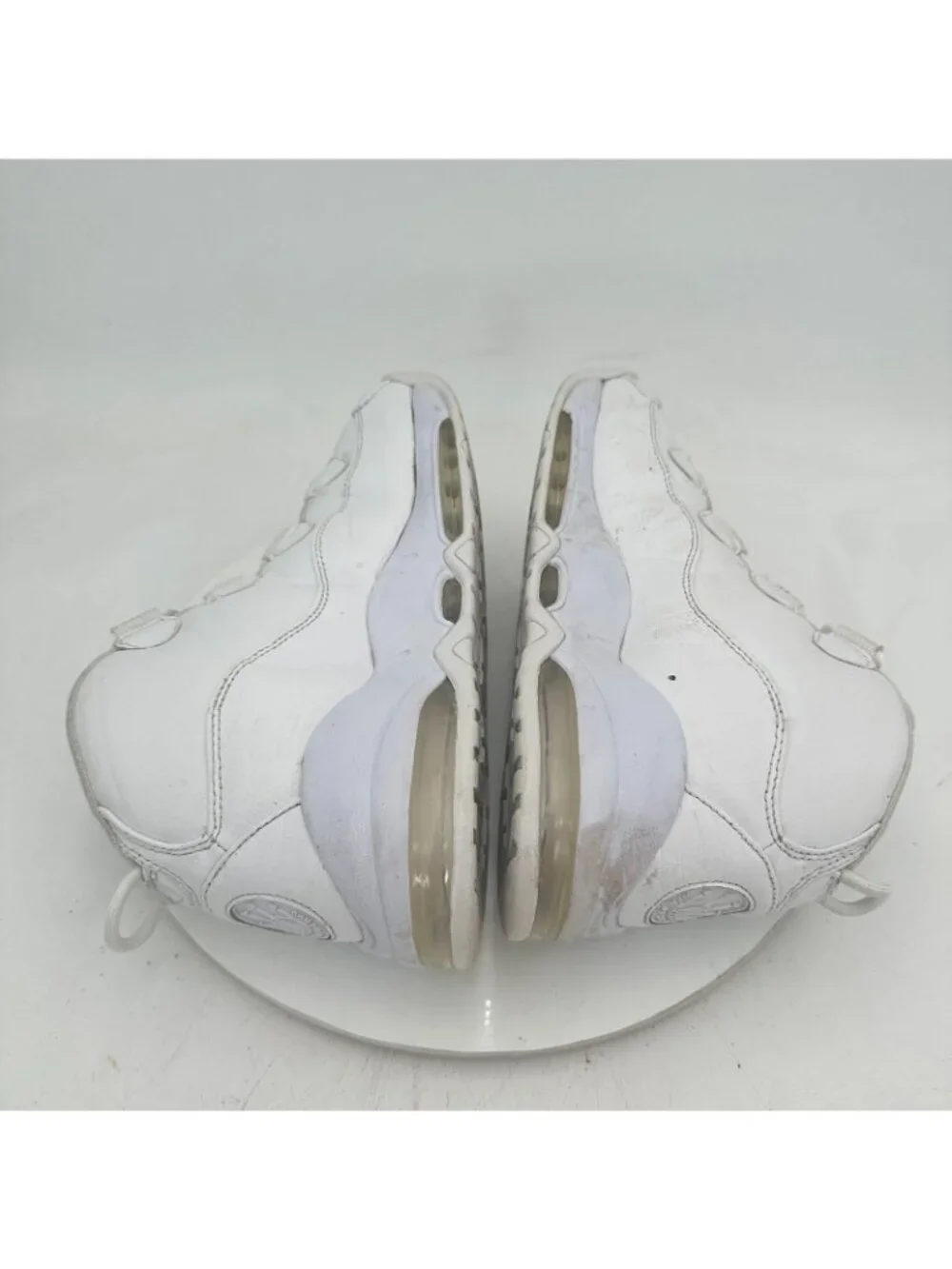 Nike Air Max Uptempo Men Size 8.5 922935-100 Triple White Basketball Shoes